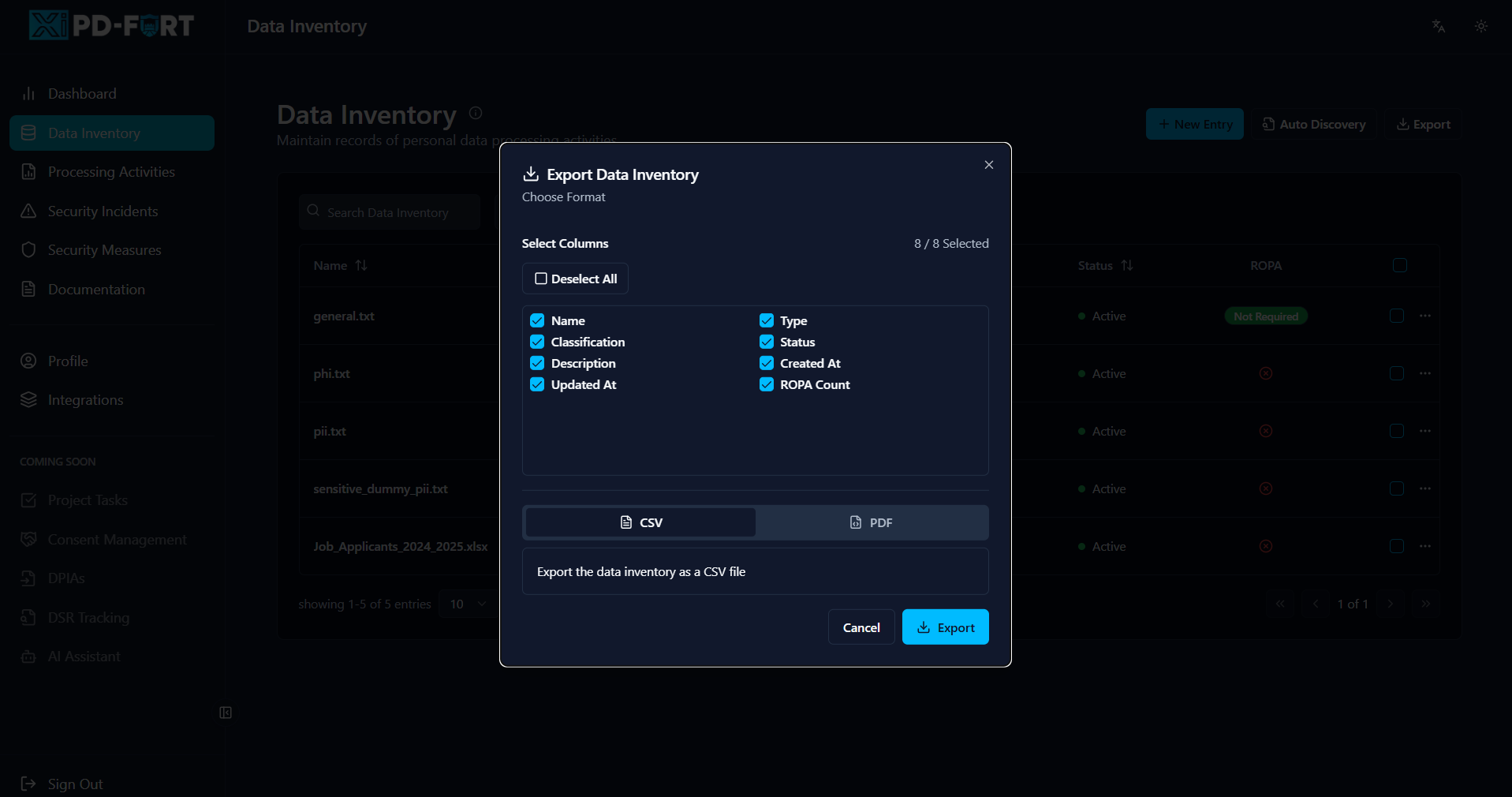 compliance reporting